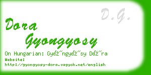 dora gyongyosy business card